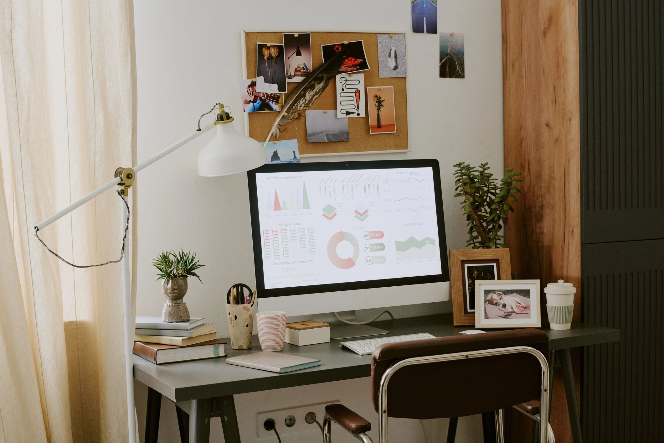 Workspace with business planning tools