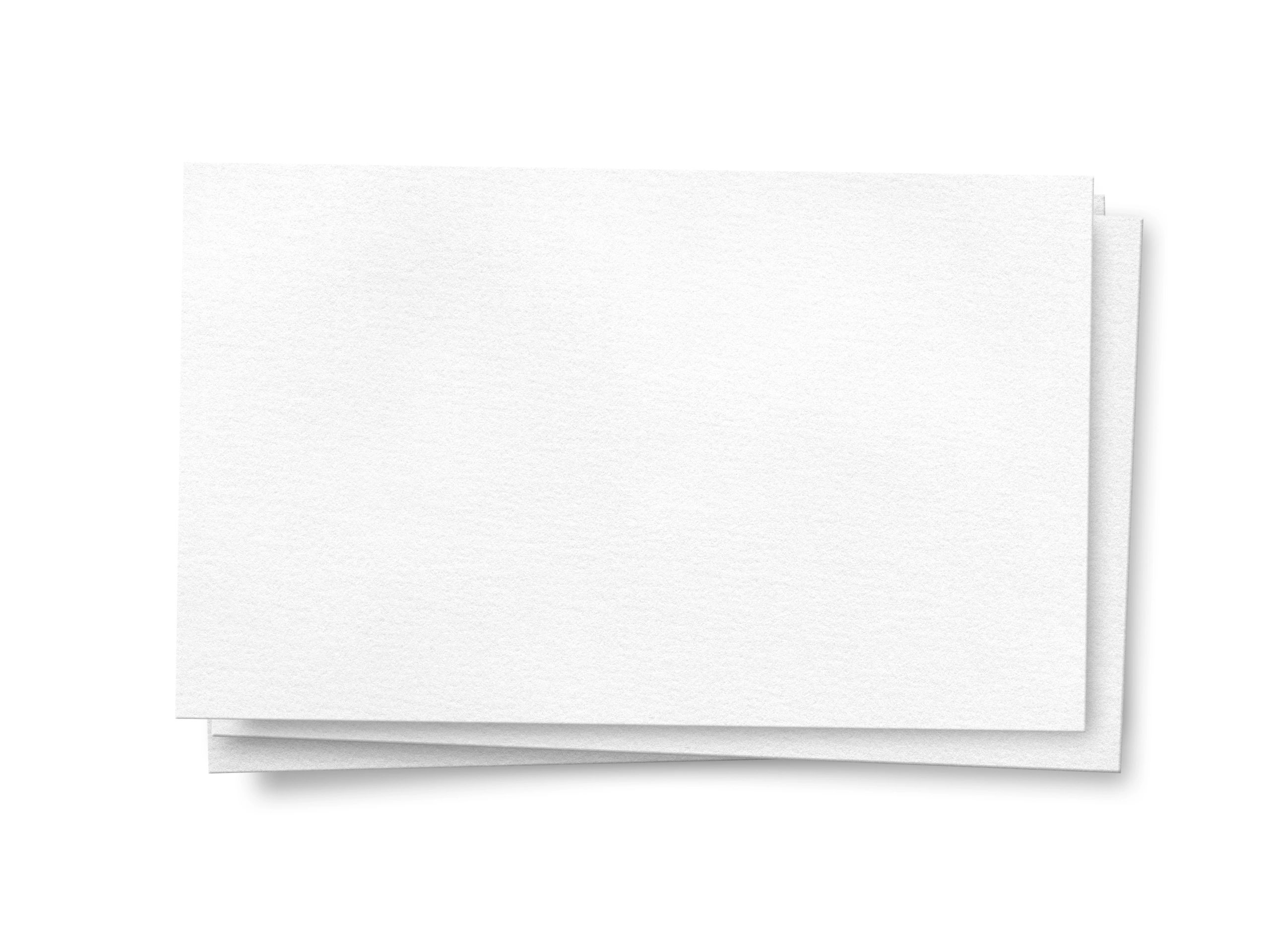 Close-up blank card mockup representing premium finish options